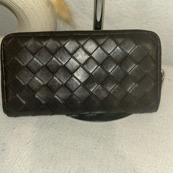 Bottega long zippy brown and red wallet - Picture 3 of 15